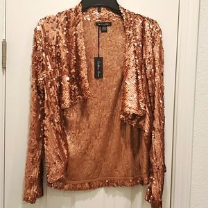 NWT Gold sequined jacket